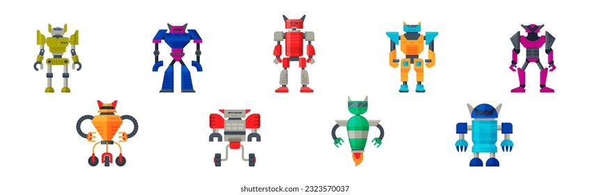 Roboter-Transformer als automatisches Action-Abbildung-Spielzeug mit Shifting Parts Vector Set