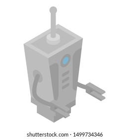 Robot transformer icon. Isometric of robot transformer vector icon for web design isolated on white background