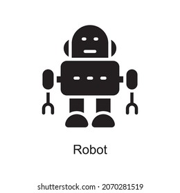 Robot Trendy icon isolated on white and blank background for your design