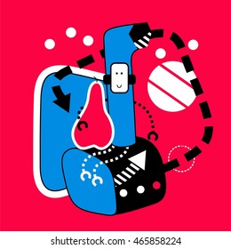 Robot , T-shirt design for kids vector illustration