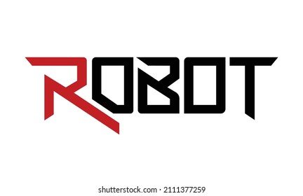 robot typography design vector, for t-shirt, poster, sticker and other uses