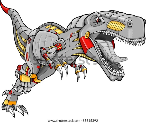 ロボットティラノサウルス恐竜のベクターイラスト のベクター画像素材 ロイヤリティフリー