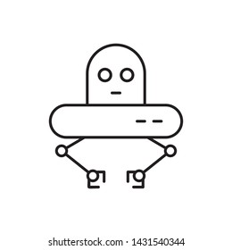 Robot, ufo icon - Vector. Artificial intelligence