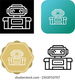 Robot Unique Vector Icon Illustration