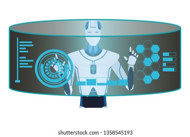 robot using a holographic interface