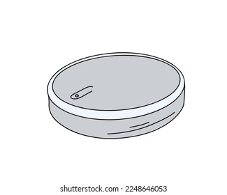 Robot vacuum cleaner, doodle style. Vector illustration