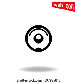 Robot vacuum cleaner icon.