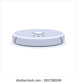 A Robot Vacuum Cleaner. Icon 3d. Vector Illustration