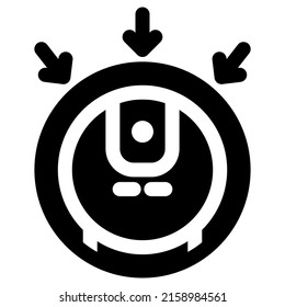 Diseño de icono del limpiador de vacío robot, ilustración vectorial, mejor utilizado para presentaciones