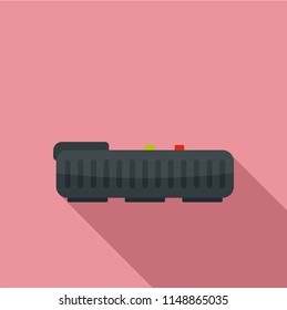 Robot vacuum cleaner icon. Flat illustration of robot vacuum cleaner vector icon for web design