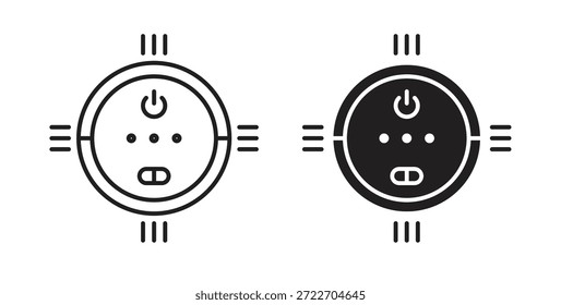 Robot vacuum cleaner icon isolated vector Illustration. Vector pictogram for web and app