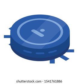 Robot vacuum cleaner icon. Isometric of robot vacuum cleaner vector icon for web design isolated on white background