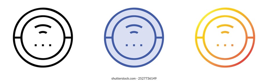 robot vacuum cleaner icon. Linear, Blue Fill and Gradient Style Design Isolated On White Background