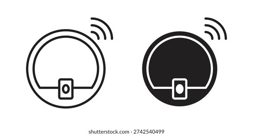Robot vacuum cleaner icon logo design element. minimalist style icons