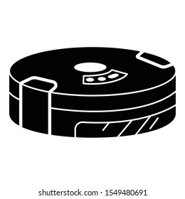 Robot vacuum cleaner icon. Simple illustration of robot vacuum cleaner vector icon for web design isolated on white background