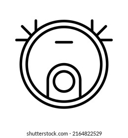Robot vacuum cleaner icon. Smart home concept. Vector illustration isolated on white background.