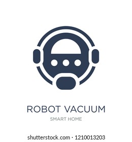 Robot vacuum cleaner icon. Trendy flat vector Robot vacuum cleaner icon on white background from smart home collection, vector illustration can be use for web and mobile, eps10
