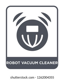robot vacuum cleaner icon vector on white background, robot vacuum cleaner trendy filled icons from Smart home collection, robot vacuum cleaner simple element illustration