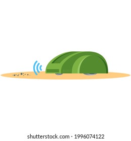 Robot vacuum cleaner icon vector automatic smart assistant