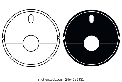 Robot vacuum cleaner icon. Vector illustration. Eps 10.