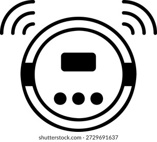 Roboter Staubsauger Symbol mit Wireless-Signal