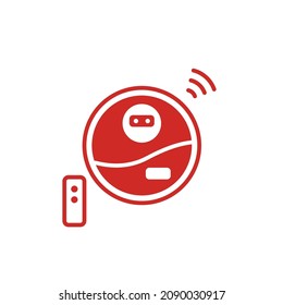 icono aislado de la aspiradora robot. ilustración de elemento simple