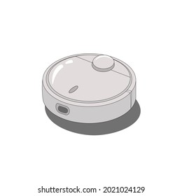 Robot vacuum cleaner modern, vector drawing