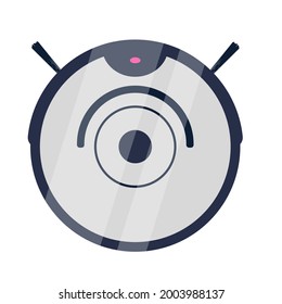 robot vacuum cleaner on an isolated background in the flat style.vector illustration.
