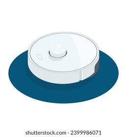 Robot vacuum cleaner on isolated background.