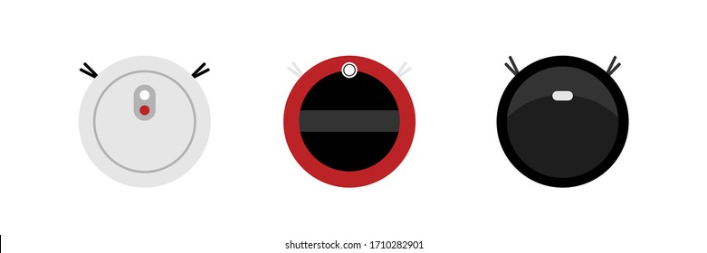 Conjunto de aspiradora de rollo, colección de iconos vectoriales, ilustración.
