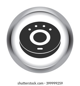 Robot vacuum cleaner  sign simple icon on  background