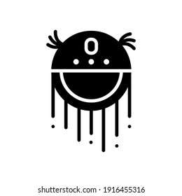 Robot vacuum cleaner silhouette icon. Moving robot. Simple element drawing from smart house concept icon. Robot vacuum cleaner editable web and logo sign symbol design on white background.