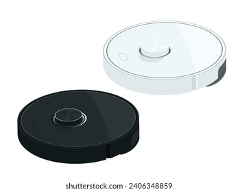 Robot vacuum cleaner types. Broom set.