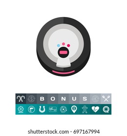 Robot Vacuum Cleaner Vector Icon