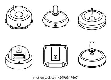 Robot Vacuum Cleaners Art Line Illustration Styles Trends