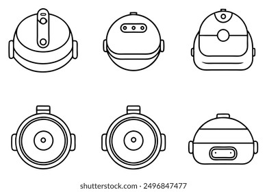 Robot Vacuum Cleaners Art Line Illustration Concepts Ideas