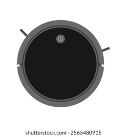 Robot vacuum flat vector design isolated on a white background