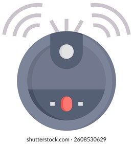 Robot Vacuum Icon Element For Design