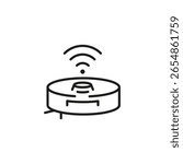 Robot vacuum icon. Simple robot vacuum icon for social media, app and web design. Vector illustration