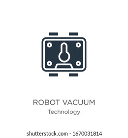 Robot vacuum icon vector. Trendy flat robot vacuum icon from technology collection isolated on white background. Vector illustration can be used for web and mobile graphic design, logo, eps10