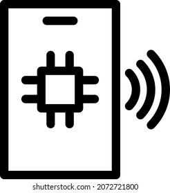 Robot Vacuum Outline Vektor Icon Design
