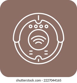 Robot Vacuum vector icon. Can be used for printing, mobile and web applications.