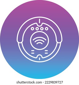 Robot Vacuum vector icon. Can be used for printing, mobile and web applications.