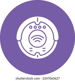 Robot Vacuum vector icon. Can be used for printing, mobile and web applications.