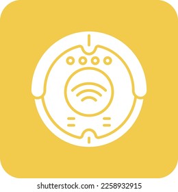 Robot Vacuum vector icon. Can be used for printing, mobile and web applications.