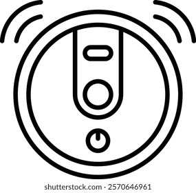 Robot Vacuum vector icon. Can be used for printing, mobile and web applications.