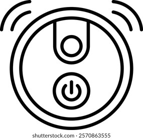 Robot Vacuum vector icon. Can be used for printing, mobile and web applications.