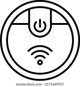 Robot Vacuum vector icon. Can be used for printing, mobile and web applications.