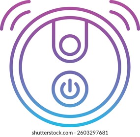 Robot Vacuum vector icon. Can be used for printing, mobile and web applications.