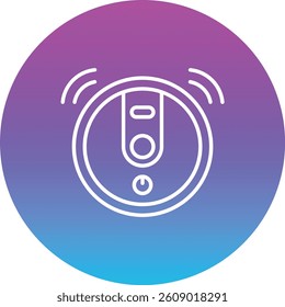 Robot Vacuum vector icon. Can be used for printing, mobile and web applications.